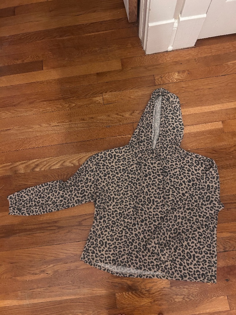 C&C California Leopard Print Hooded Pullover Size XL